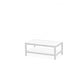 HomeRoots 35" x 22" 14.5" Aluminum Coffee Table in White Finish