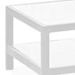 HomeRoots 35" x 22" 14.5" Aluminum Coffee Table in White Finish