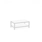 HomeRoots 35" x 22" 14.5" Aluminum Coffee Table in White Finish