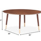 HomeRoots 35" x 35" x 17" Mid-Century Modern Coffee Table in Walnut Finish