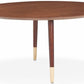 HomeRoots 35" x 35" x 17" Mid-Century Modern Coffee Table in Walnut Finish