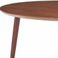 HomeRoots 35" x 35" x 17" Mid-Century Modern Coffee Table in Walnut Finish