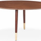 HomeRoots 35" x 35" x 17" Mid-Century Modern Coffee Table in Walnut Finish