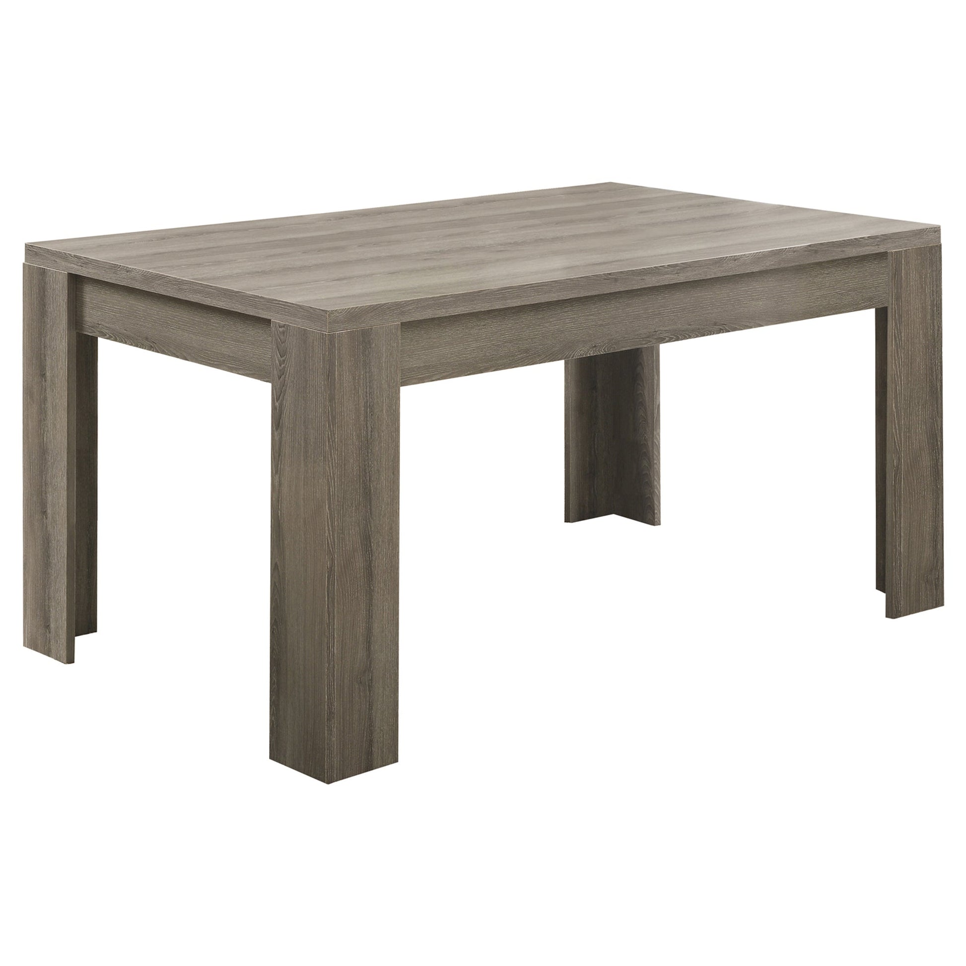 HomeRoots 35.5" X 59" X 30" Particle Board Hollow Core And MDF Dining Table in Dark Taupe Finish