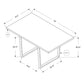 HomeRoots 35.5" x 59" x 30.25" White Particle Board Metal Dining Table