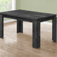 HomeRoots 35.5" x 59" x 30.5" Reclaimed Wood-Look Dining Table in Black Finish