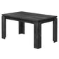 HomeRoots 35.5" x 59" x 30.5" Reclaimed Wood-Look Dining Table in Black Finish