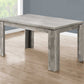 HomeRoots 35.5" x 59" x 30.5" Reclaimed Wood-Look Dining Table in Grey Finish