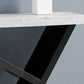 HomeRoots 36" Abstract Console Table With Storage in Gray And Black Finish