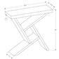 HomeRoots 36" Abstract Console Table With Storage in Gray And Black Finish