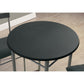 HomeRoots 36" Black Microfiber Foam MDF And Silver Metal Dining in Set of Three