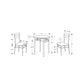 HomeRoots 36" Black Microfiber Foam MDF And Silver Metal Dining in Set of Three