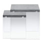 HomeRoots 36" Clear And Gray Nested Tables