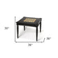 HomeRoots 36" Manufactured Wood Square Coffee Table in Black Finish