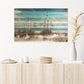 HomeRoots 36" Ocean Sand Dunes Wood Plank Wall Art