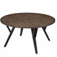 HomeRoots 36" x 36" x 18" 3-Piece Coffee And End Table Set With Oak And Black Finish