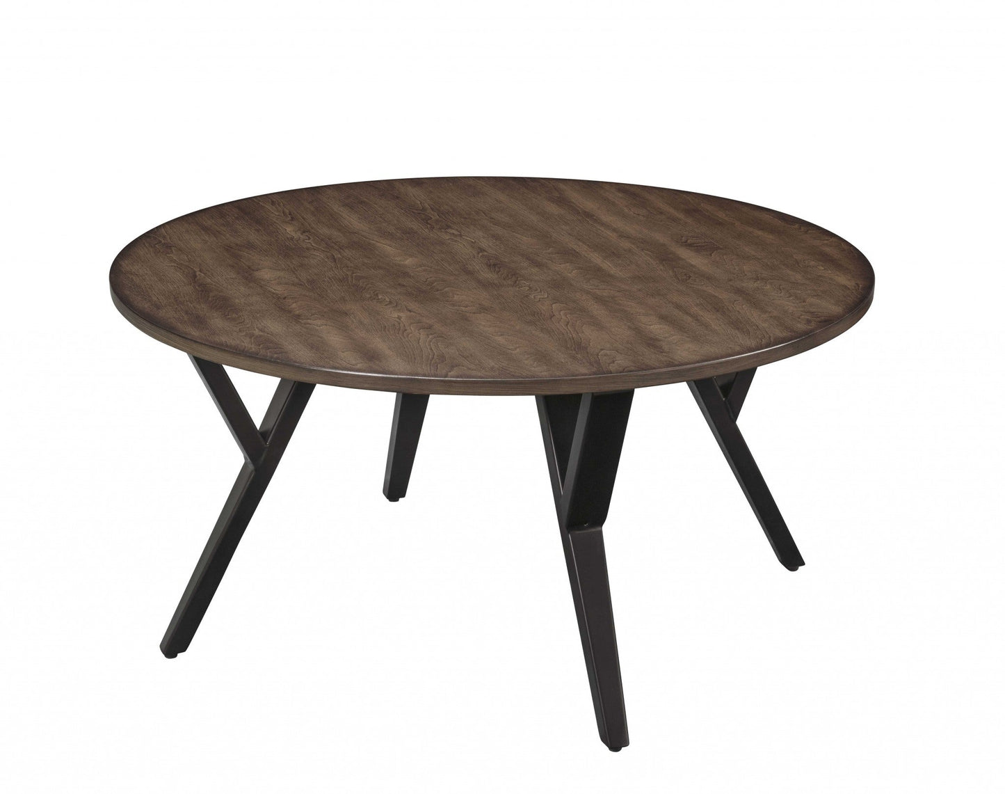 HomeRoots 36" x 36" x 18" 3-Piece Coffee And End Table Set With Oak And Black Finish
