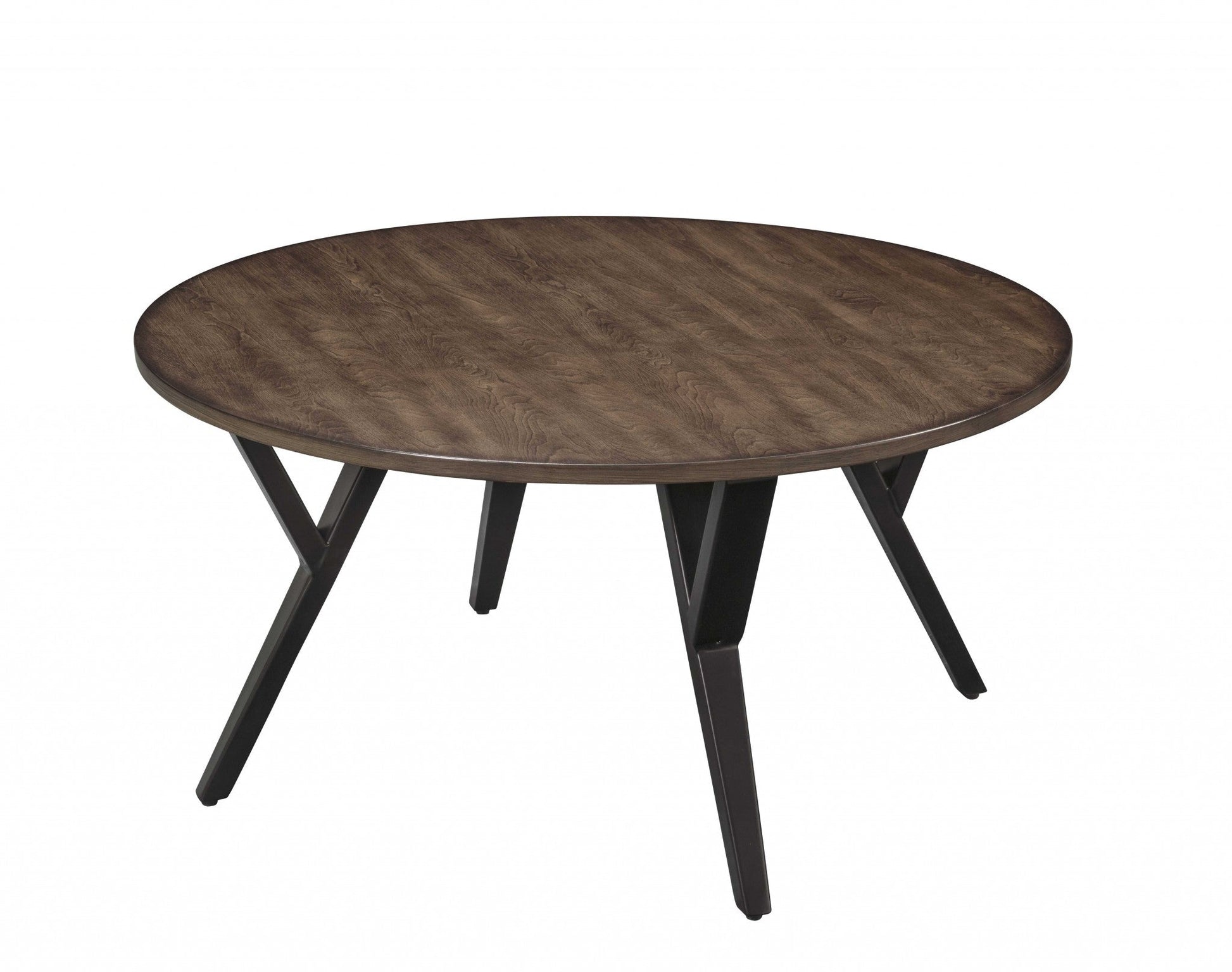 HomeRoots 36" x 36" x 18" 3-Piece Coffee And End Table Set With Oak And Black Finish