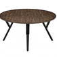HomeRoots 36" x 36" x 18" 3-Piece Coffee And End Table Set With Oak And Black Finish