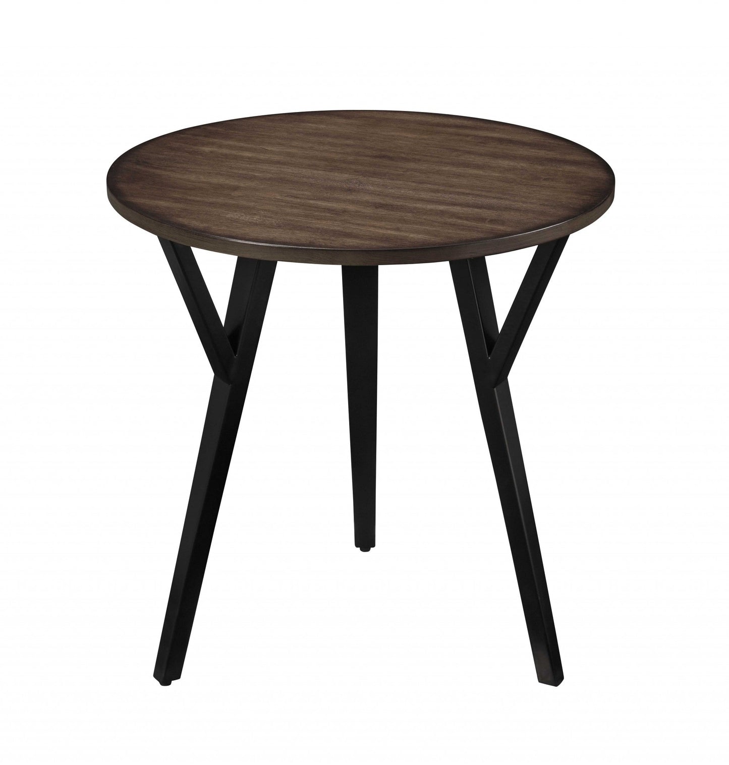 HomeRoots 36" x 36" x 18" 3-Piece Coffee And End Table Set With Oak And Black Finish