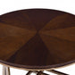 HomeRoots 36" x 36" x 18" Walnut And Champagne Coffee Table