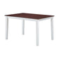 HomeRoots 36" x 48" x 30" 5-Piece Wood Dining Set in White and Walnut Finish