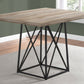 HomeRoots 36" x 48" x 31" Dark Taupe Particle Board Metal Dining Table