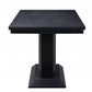 HomeRoots 36" x 60" x 36" LED Counter Height Table in Black Wood Finish