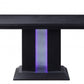 HomeRoots 36" x 60" x 36" LED Counter Height Table in Black Wood Finish
