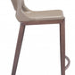 HomeRoots 37" Gray And Brown Steel Low Back Bar Chairs in Set of Two