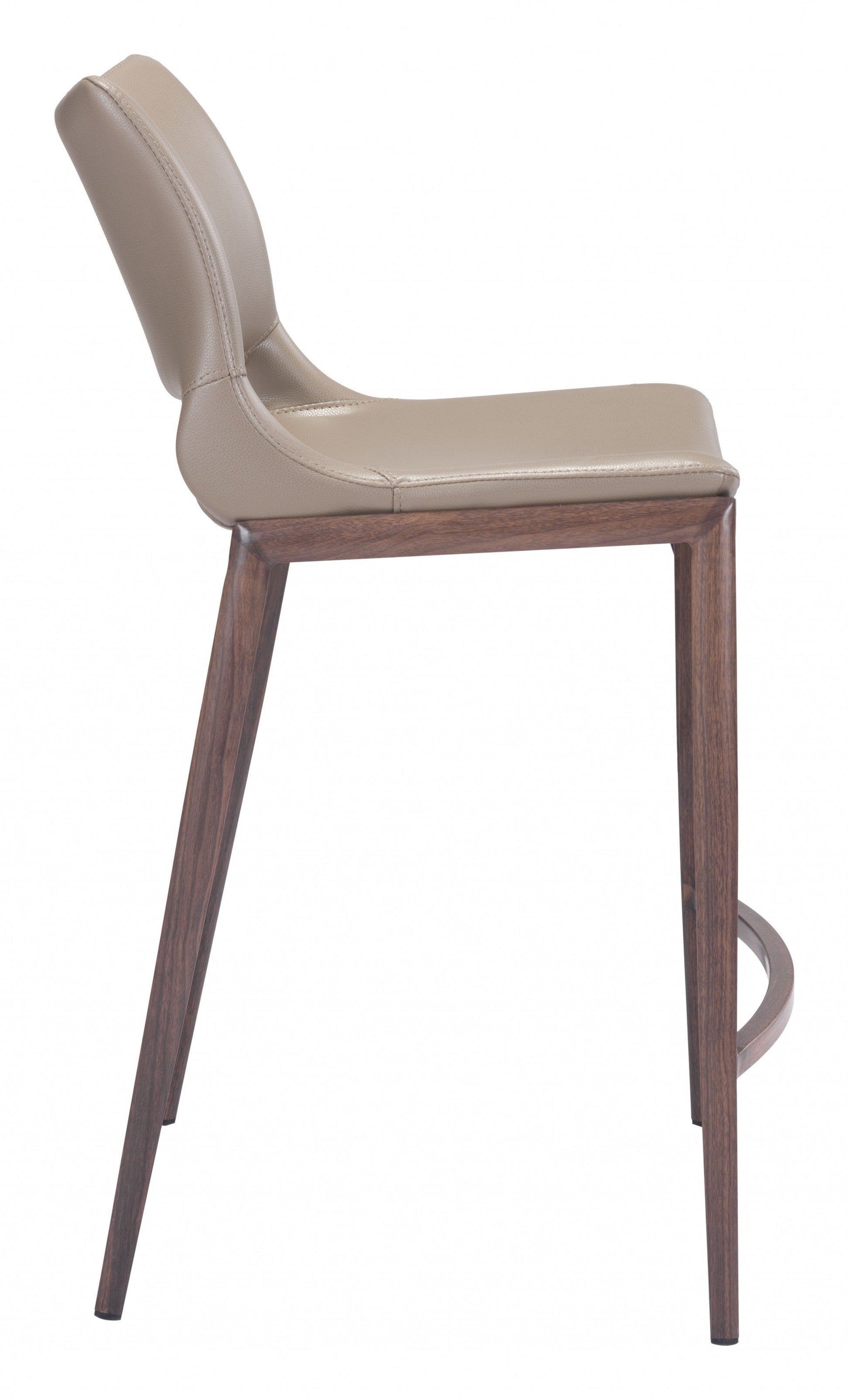 HomeRoots 37" Gray And Brown Steel Low Back Bar Chairs in Set of Two