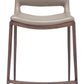 HomeRoots 37" Gray And Brown Steel Low Back Bar Chairs in Set of Two