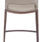 HomeRoots 37" Gray And Brown Steel Low Back Bar Chairs in Set of Two