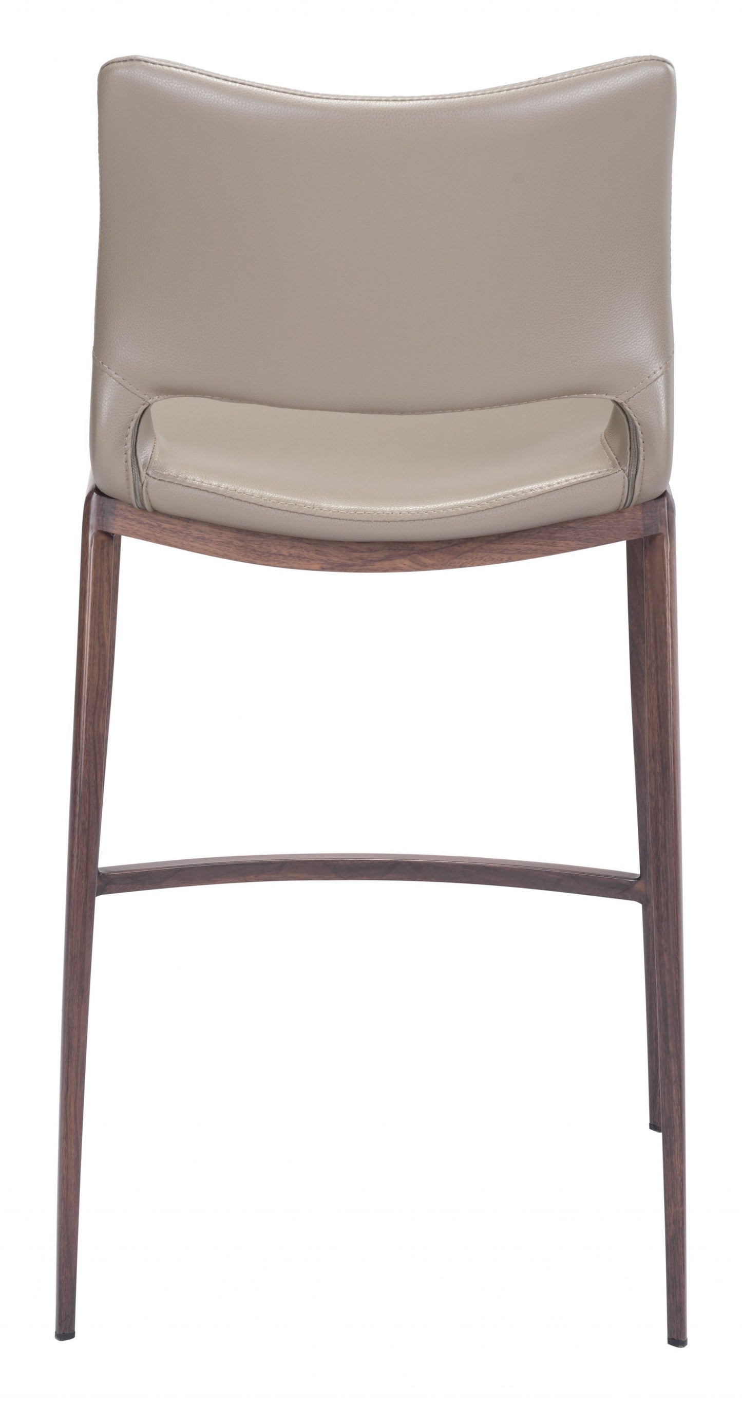 HomeRoots 37" Gray And Brown Steel Low Back Bar Chairs in Set of Two