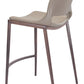 HomeRoots 37" Gray And Brown Steel Low Back Bar Chairs in Set of Two