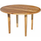 HomeRoots 37" Round Compact Teak Dining Table in Natural Finish