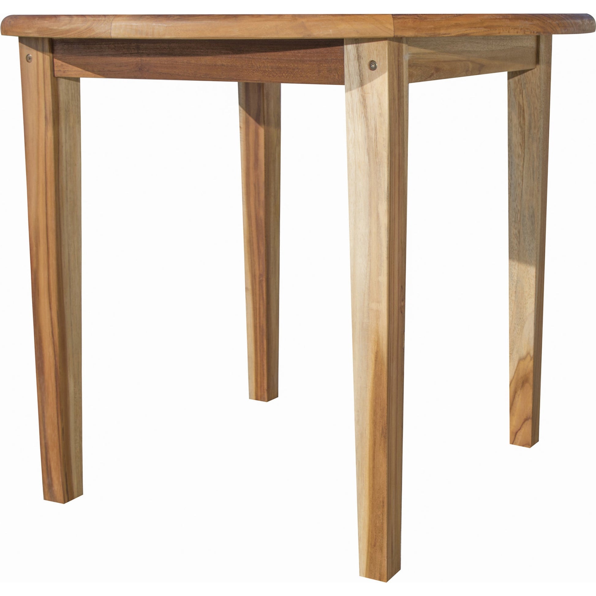 HomeRoots 37" Round Compact Teak Dining Table in Natural Finish