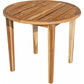 HomeRoots 37" Round Compact Teak Dining Table in Natural Finish