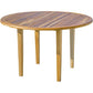 HomeRoots 37" Round Compact Teak Dining Table in Natural Finish