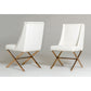 HomeRoots 37" White Leatherette And Rosegold Steel Dining Chair