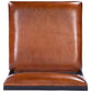 HomeRoots 38" Iron Bar Chair With Footrest in Brown and Black Finish