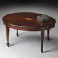 HomeRoots 38" Traditional Oval Coffee Table in Brown Finish