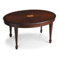 HomeRoots 38" Traditional Oval Coffee Table in Brown Finish