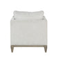 HomeRoots 38" x 33" x 35" Fabric Salvaged Natural Upholstery Wood Leg Chair