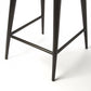 HomeRoots 39" Bar Chair With Footrest in Brown and Black Finish
