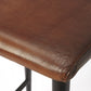 HomeRoots 39" Bar Chair With Footrest in Brown and Black Finish