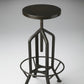 HomeRoots 39" Swivel Backless Bar Chair in Black Finish
