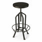 HomeRoots 39" Swivel Backless Bar Chair in Black Finish