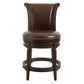 HomeRoots 39" Walnut Hardwood Frame Upholstered Bar Stool