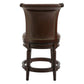 HomeRoots 39" Walnut Hardwood Frame Upholstered Bar Stool